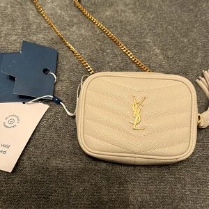 Ysl Bsby Lou bag. Beige with gold hardware.
